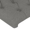 vidaXL Bedframe zonder matras stof donkergrijs 140x200 cm