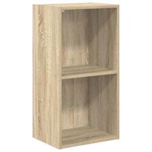 vidaXL Boekenkast met 2 schappen 40x30x76,5 cm bewerkt hout sonoma eik