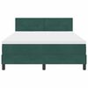 vidaXL Boxspringbed met Matras Donkergroen 140 x 200 cm Stof