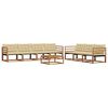 vidaXL Buiten bankenset met kussen 8 pcs Natuurlijk en Beige