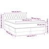 vidaXL Boxspring met matras stof donkergrijs 140x190 cm
