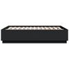 vidaXL Bedframe met LED-verlichting bewerkt hout zwart 140x190 cm