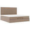vidaXL Ottoman bed met matrassen en LED's 200x200cm kunstleer