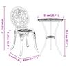 vidaXL Tuin Bistro Set 3 pcs Wit Aluminium
