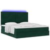 vidaXL Ottoman bed met matrassen en LED's 160x200cm fluweel