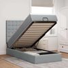vidaXL Ottoman bed met matras en LED's 90x190cm stof lichtgrijs
