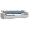 vidaXL Sofa Kussens 2 stuks Blauw 200 x 40 cm Cordstof