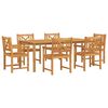 vidaXL Tuin eettafelset 7 st Bruin Massief Acaciahout