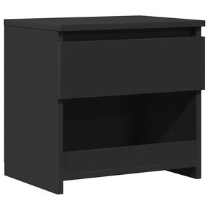 vidaXL Nachtkastje 40x30x39 cm bewerkt hout zwart