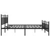 vidaXL Bedframe met hoofd- en voeteneinde metaal zwart 193x203 cm