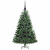 vidaXL Kunstmatige Inklapbare Kerstboom Groen 120 cm PVC en Metaal
