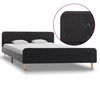 vidaXL Bedframe jute donkergrijs 140x200 cm
