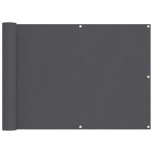 vidaXL Balkonscherm Oxford textiel 75x600 cm antraciet