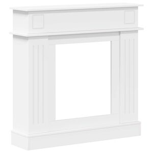 vidaXL Haardomlijsting Wit 102 x 26 x 100 cm Bewerkt hout