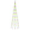 vidaXL Vlaggenmast kerstboom 310 LED's meerkleurig 300 cm