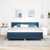 vidaXL Boxspringbed met kussen met hoofdeinde Blauw 180 x 200 cm Stof