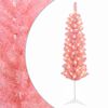 vidaXL Kunstmatige slanke kerstboom 120 cm 150 LED's Warmwit