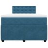 vidaXL Boxspring met matras fluweel blauw 120x190 cm