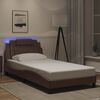 vidaXL Bedframe "Viana" met LED zonder matras bruin 100x200 cm