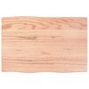 vidaXL Tafelblad natuurlijke rand 60x40x2 cm eikenhout lichtbruin