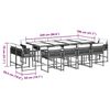 vidaXL 13-delige Tuinset met kussens poly rattan grijs