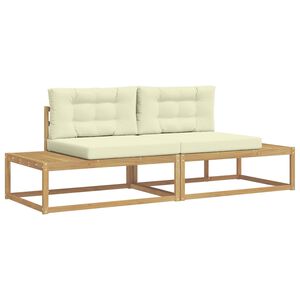 vidaXL Buiten bankenset 2-zits Polyester Wit 230,5 x 83 x 73 cm