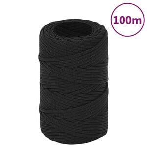 vidaXL Boottouw 2 mm 100 m polypropeen zwart