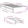 vidaXL Bedframe met lades bewerkt hout wit 90x200 cm