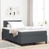 vidaXL Boxspring bed Donkergrijs en Wit 203 x 120 x 88 cm
