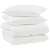 vidaXL Winter Dekbed met kussen 3 st Wit Microvezel