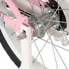 vidaXL Kinderfiets met voordrager 14 inch wit en roze
