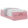 vidaXL Ottoman bed met matras 80x200cm fluweel roze