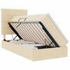 vidaXL Opslag bed met matras met matras Cr&egrave;me 90 x 190 cm Polyester