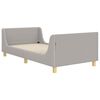 vidaXL Bedframe voor kinderen met hoofdbord Lichtgrijs 90x190 cm