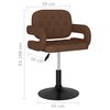 vidaXL Eetkamerstoelen draaibaar 4 st stof bruin