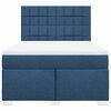 vidaXL Boxspring met matras stof blauw 160x200 cm