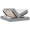 vidaXL Opbergbed met matras Lichtgrijs 200 x 200 cm Polyester