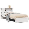 vidaXL Bed met boekenkast zonder matras grenenhout wit 75x190 cm