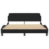 vidaXL Bedframe "Dover" stof zwart 160x200 cm