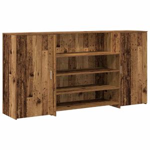 vidaXL Receptiebalie 200x50x103,5 cm bewerkt hout oud houtkleurig