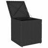 vidaXL Tuinkrukken met kussens 2 st 40x40x43 cm poly rattan zwart
