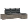 vidaXL Tuin Sofa Set 4 st Grijs poly rattan