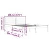 vidaXL Bedframe massief grenenhout wit 140x200 cm