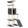 vidaXL Kattenmeubel met sisal krabpalen 166 cm donkergrijs