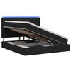 vidaXL LED Opslagbed met Matras Zwart 140 x 190 cm Stof