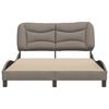 vidaXL Bedframe zonder matras "Hvar" stof taupe 140x190 cm