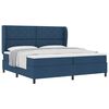 vidaXL Boxspring bed met matras met hoofdeinde Blauw 200 x 200 cm Stof