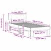 vidaXL Bedframe met hoofdeinde Wasbruin 90 x 190 cm Massief grenenhout