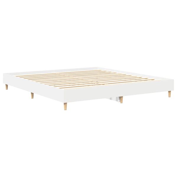 vidaXL Bedframe zonder matras 180x200 cm spaanplaat wit