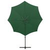 vidaXL Zweefparasol met paal en LED-verlichting 300 cm groen